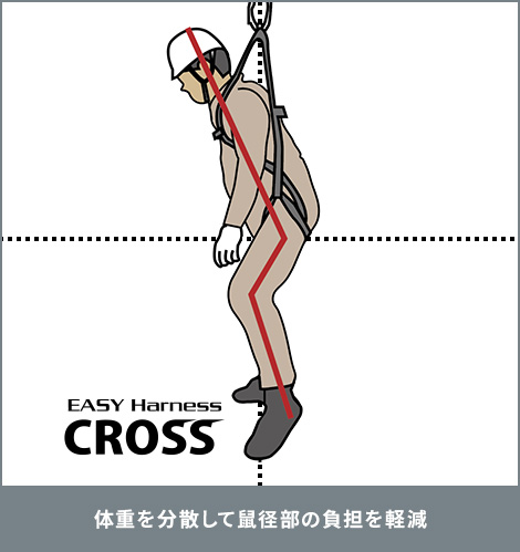体重を分散して鼠径部の負担を軽減